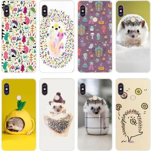 38H Happy Hedgehog Soft Silicone Tpu Cover phone Case for xiaomi redmi 6 pro 5 plus note 6 pro 4 4x mi 8