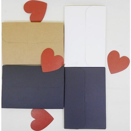 50pcs/lot-15.5*10.7*0.5cm White Black Kraft Paper Box for Postcard Photo Albumn Invitation Play Card Packaging Gift Boxes