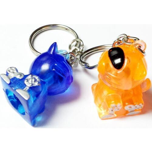 6 Pieces Key Ring with Cyber Dog Pendant Girl Boys Kids Toys School Pinata Bags Filler Birthday Party Favors Gift Novelty Prize