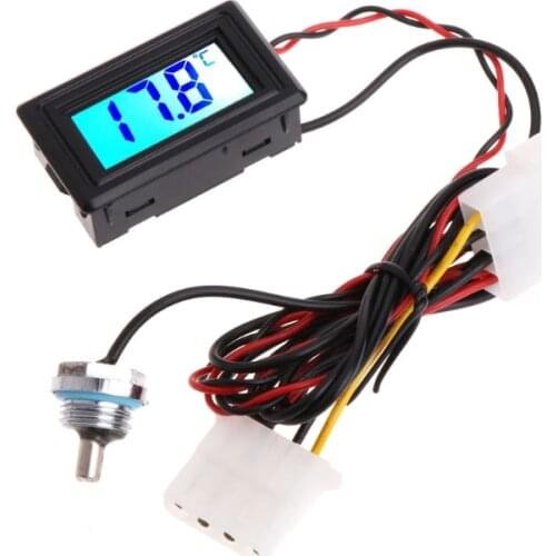 Digital Thermometer Temperature Meter Gauge G1/4 for PC Computer Water Cooling