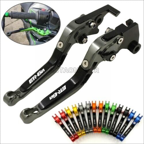 CK CATTLE KING CNC Aluminum Foldable Extendable Motorcycle Brakes Clutch Levers For KAWASAK ER6N ER-6N ER-6f 2006 2007 2008
