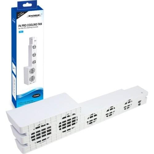 DC 5V USB Cooling Fan 5-Fan Super Turbo Cooler Temperature Control for Playstation4 PS4 Pro Game Console External 50cm USB Cable