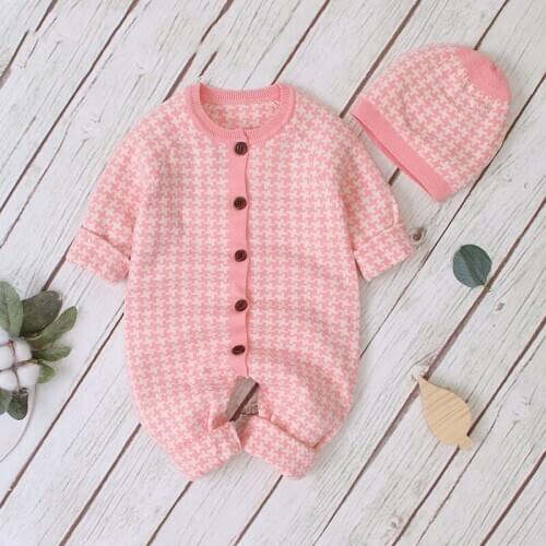 Baby Infant Rompers Autumn Fashion Newborn Baby Girls Boys Clothes Winter Knitting Baby Rompers Kids Costume Clothing 0-2 Year