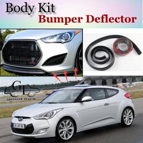 For Hyundai Veloster Bumper Lip / Front Spoiler Deflector For TopGear Friends to Car Tuning View / Body Kit / Strip Skirt
