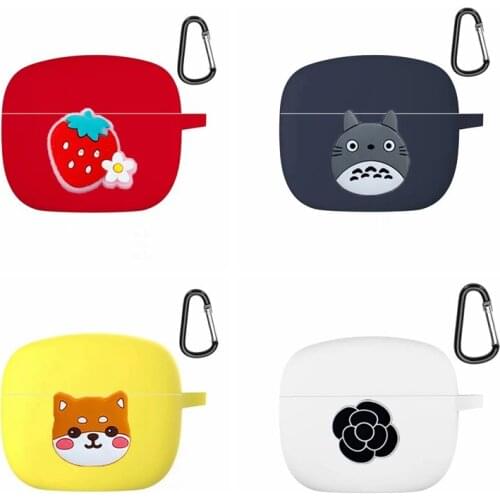 For JBL Tune 215 Case Cartoon / flower Silicone Wireless Bluetooth Earphones Cover cute for Jbl215 Protect Case fundas