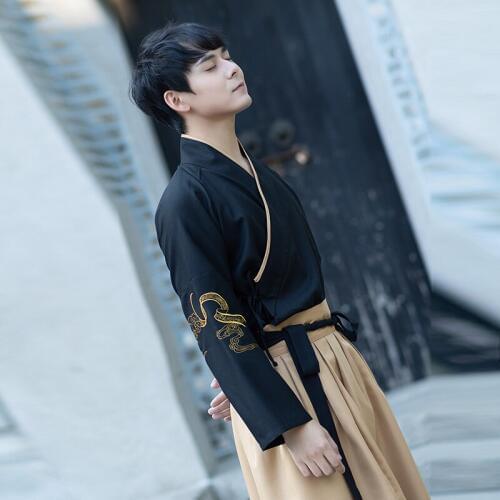 Ancient Chinese Male Hanfu film TV stage wear national style Tang suit China Wind Campus clothing Mens Cosplay Costume