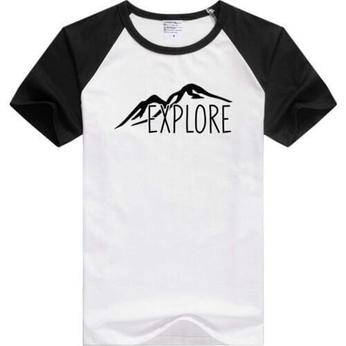 Explore short sleeve casual Men Women T-shirt Comfortable Tshirt Cool Print Tops Fashion Tees GA866