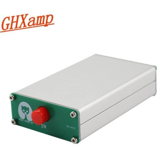 Ghxamp 3.5mm Audio signal switcher 2 input 1 output Selector With aluminum shell headphone audio Switch board 1pc