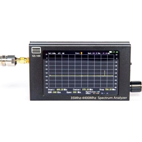 GS-100 Handheld Spectrum Analyzer 35MHz-4400MHz Spectrum Frequency Tiny Spectrum Analyzer with TFT LCD Display