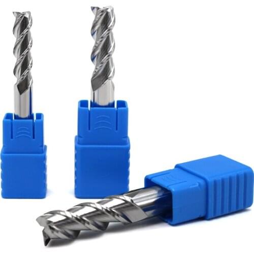 1PC End Mill 50 Degree Ultrafine Tungsten Steel Aluminum Alloy Milling Cutter Three-Blade Aluminum Special Tungsten Steel Cutter