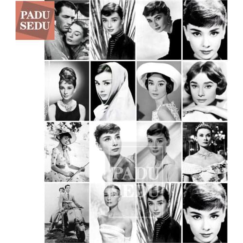 Audrey Hepburn 5D DIY Diamond Painting Actress Cross Stitch Kits Full Square Round Daimond Embroidery Needlework Art Decor Home