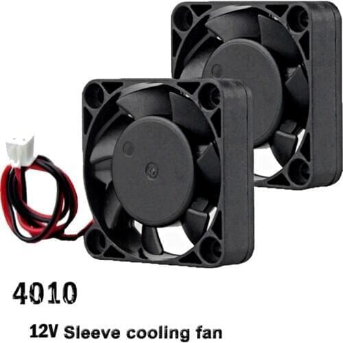 Gdstime50 pcs 4010 2Pin 2 Wire DC 12V 40x40x10mm Brushless PC Case Cooler Cooling Fan 40mm x 10mm 4cm 7 Blades