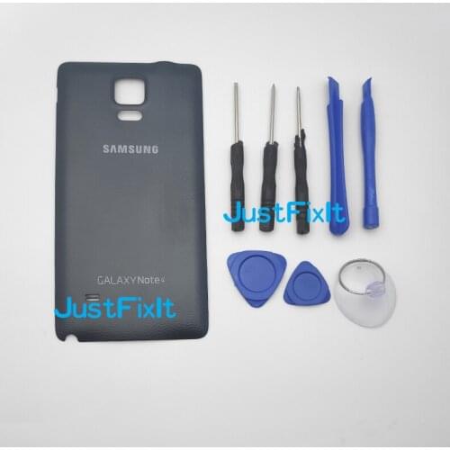 Original Battery Rear Case For Samsung Galaxy Note4 N910h N910f Note 4 Phone Battery Backshell Back Battery Cover