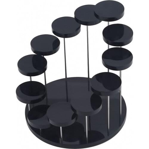 Cake Rack Round Cake Stand Acrylic Jewelry Rack Food Display Stand for Fruit Dessert Snack Black/Clear Holders
