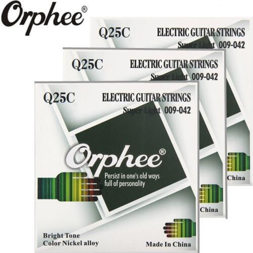 Orphee Q25C 009-042 Electric Guitar Strings Hexagonal Color Nickel Alloy Musical instrument guitar parts accessories 3sets
