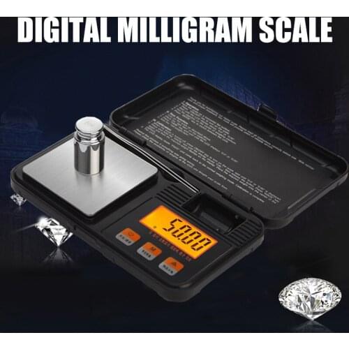 Precision Digital Milligram Jewelry Weighing Scale LCD Display 200g*0.01g Mini Weighing Scale Portable Jewelry Weighing Tools