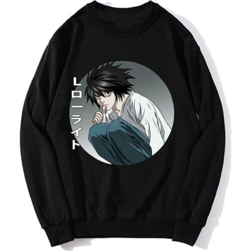 Cool Death Note Japanese Anime Hoodie pre-shrunk Men Fleece Sweatshirt Unisex Hoodies Sweater Streetwear