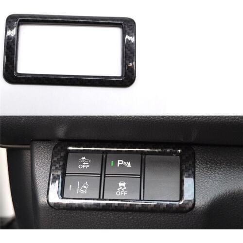 Carbon Fiber Style Car Headlamp/Fog Lamp Light Switch Cover Trim Sticker Fit for Honda Civic 2016-2017 Car Accessories Styling