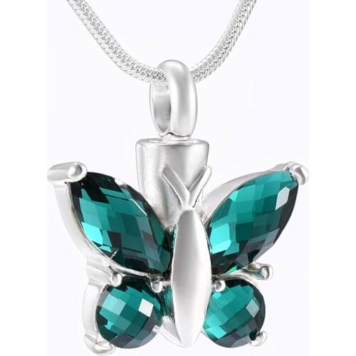 Butterfly Urn For Ashes Crystal Animal Keepsake Urns Memorial Cremation Necklace For Pet/Human Ashes