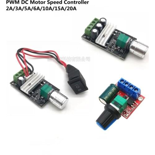 PWM/CCM2 DC Gear Motor Speed Controller 12V24V 2A/3A/5A/6A/10A/15A/20A LED Dimming Module