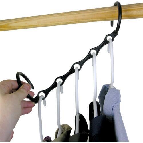 Wind magic hanger multi-function receive 5 hole wearing clothes receive bag folding rotary 5 in 1 clothes tree