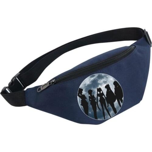 Anime Unisex Fanny Pack men Belt Waterproof Chest Handbag Waist Bag Ladies Waist Pack Belly Bags For printing