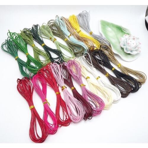2mm Waxed Thread Cotton Cord String Strap DIY Jewelry Round Waxed Cord for Bracelet & Necklace Craft Making 50yards/lot CX13.2