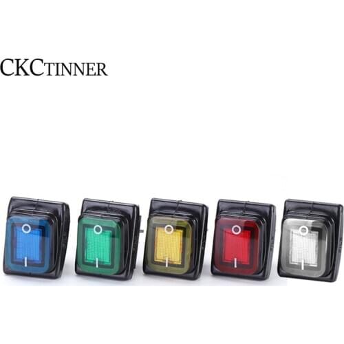 1pcs 250VAC KCD4 201 waterproof 203 rocker switch DPST 4pin on 12V 220V LED