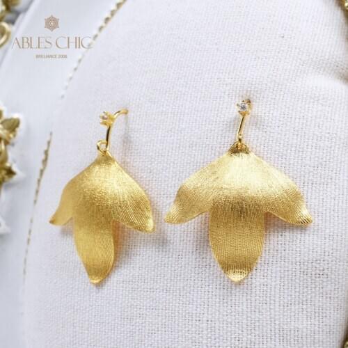 925 Sterling Silver Wedding Maple Leaf Earring Royal Temperament Silky Birdie Earrings 18K Gold Tone Party Ear Piece C11E4S25558