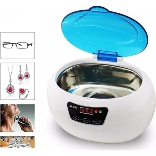 0.6L JP-890 Digital Ultrasonic Cleaner Cleaning Machine Baskets Jewelry Watches Dental Nail Ultrasound Cleaner Ultrasonic Bath