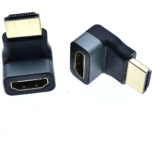 90 Degree HDMI-compatible Right Angle Male to Female Adapter Connector For 1080P HDTV Cable Adaptor Converter