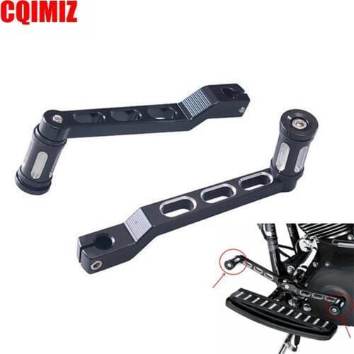 Black Motorcycle CNC Edge Cut Heel Toe Gear Shifter Shift Lever With Shift Peg For Harley Touring FL Softail Road Glide