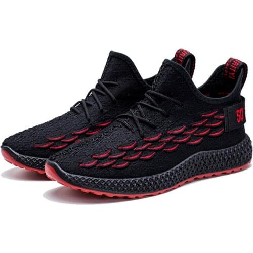 Mens Running Shoes Breathable Mesh Sock Sport Sneakers Lace Up Light Couple Walking Shoes Outdoor Footwear Casual Shoes