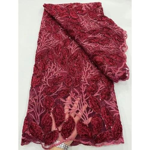 5yard Swiss lace fabric 2021 latest heavy beaded embroidery African 100% cotton fabrics Swiss voile lace popular Dubai style