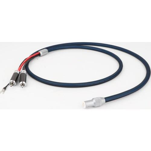 Piece High Quality 5N OFC silver plate Tonearm Cable 5 Pin DIN to 2 RCA Phono Interconnect Cable with Rhodium Plated RCA Plug