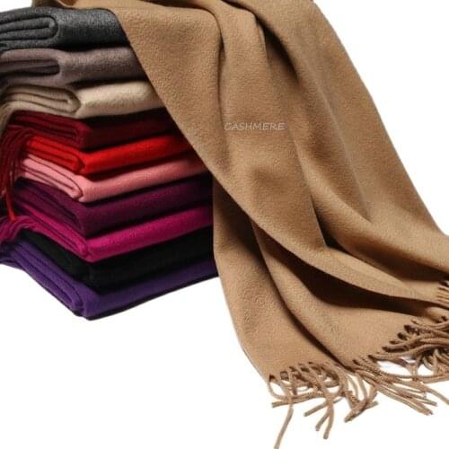Cashmere wool blend winter scarf shawl pashmina for unisex neutral color 70x200cm retail wholesale
