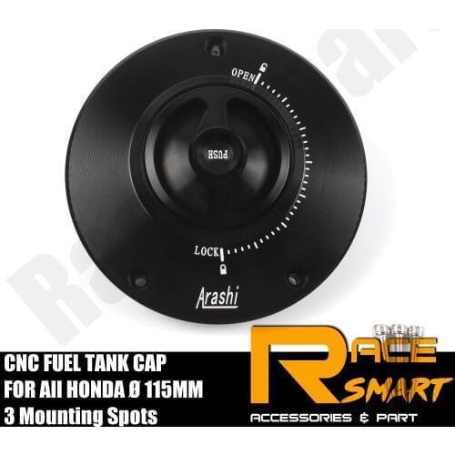 Motorcycle CNC Fuel Gas CAPS Tank Cap tanks Cover With Rapid Locking For All HONDA 115mm and 3 Mounting Spots