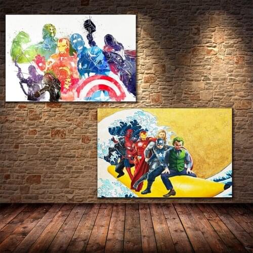 Marvel The Avengers Graffiti Canvas Painting Classic Comics Prints and Posters Wall Art Picture for Living Room Decor Cuadros