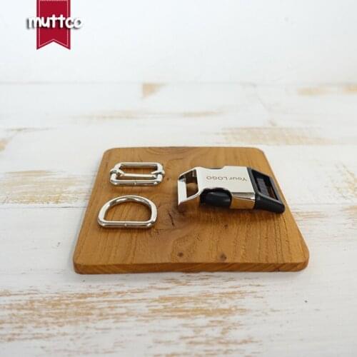 Metal buckle+adjust buckle+D ring) 25mm diy dog collar accessory，We provide laser engraving service customize LOGO