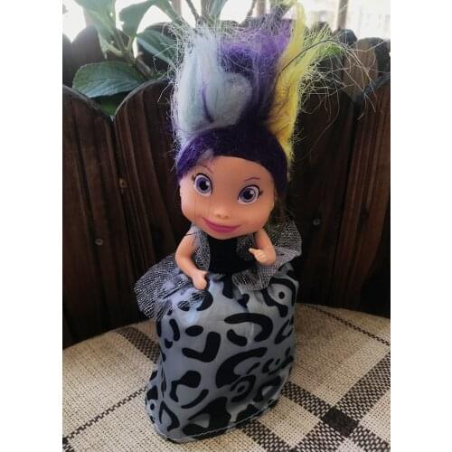 Cute magic hair doll Out of print old antiques Troll doll maybe with Stained plastic skirt