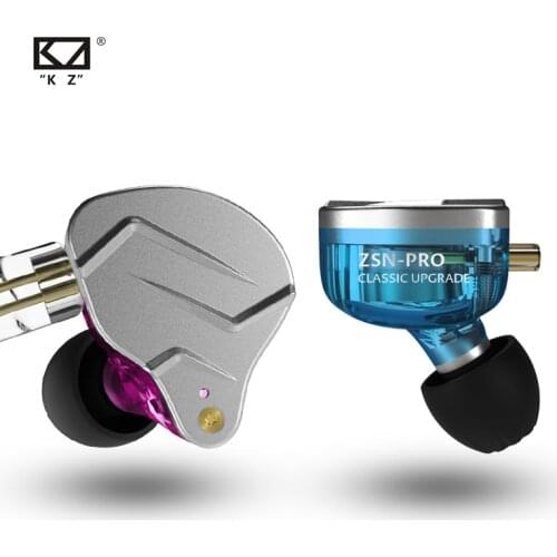 KZ ZSN Pro In Ear Monitor Earphones Metal Earphones Hybrid Technology Hifi Bass Earbuds Sport Noise Cancelling Headset ZSX