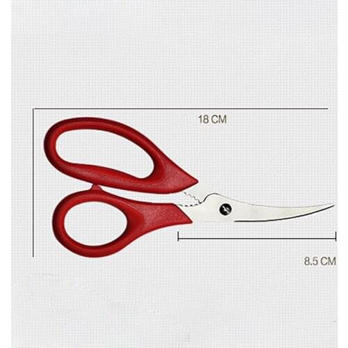 Stainless Steel Shrimp Scissors Household Kitchen Supplies Seafood Fish Meat Vegetable Cutting Gadget Plastic Handle Scissors