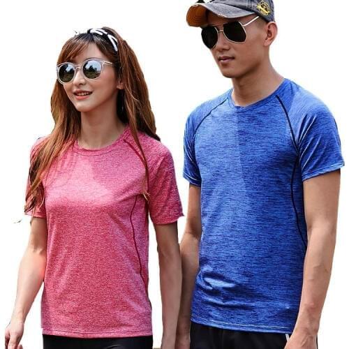 Outdoor men women Quick-drying Short-sleeved T-shirt Fitness running sports ultra-light T-shirt Breathable Yoga clothes