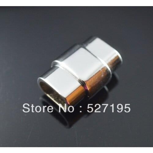 Imitation platinum plated 20*14mm Leather Magnetic Clasps For Making Bracelet,the inner diameter 5*10mm