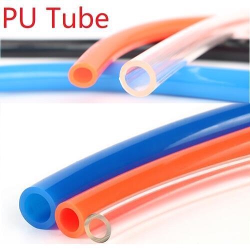 High Pressure PU Tube 2.5 4 5 6 6.5 8 10 12 14 16 mm Diameter Pneumatic Parts Flexible Hose Water Air Gas Compressor Soft Pipe