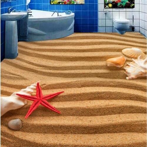BEIBEHANG Custom mural wallpaper warm beautiful beach shells living room bathroom bedroom 3D thick wear-resistant flooring
