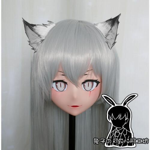 RB4171)Quality Handmade Female/Girl Resin 3/4 Head Japanese Cartoon Character Cosplay Kigurumi Mask Crossdress Doll Mask