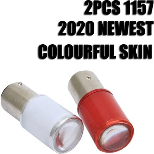 2Pcs 2020 New Style 1157 P21/5w Car Led Brake Lights Plastic Colourful Turning Lamp Bulb High Bright Auto BA15S S25 White 12V