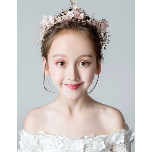 Bridal Headdress Crystal Lady Girl Sweet Princess Headband Floral Crown Flower Headband Wedding Party Hair Crown