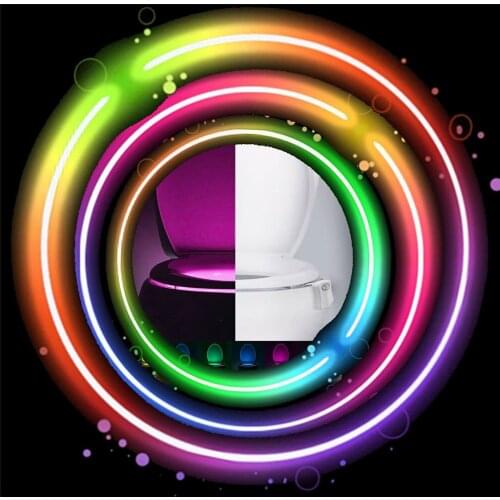 16Colors LED Toilet Nightlight Motion Activated Light L1420 Drop shipping